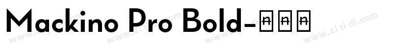 Mackino Pro Bold字体转换